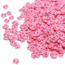 10 г/лот Kawaii кусочки свиньи разбрызгивает для поставки слаймов Игрушка полимерная глина для изготовления игрушек амулеты аксессуары дополнение для пушистой прозрачной слизи