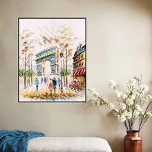 Canvas Art Oil Painting Arc de Triomphe Tourists Art Poster Picture Wall Decor Modern Home Decoration For Living room Office Canvas Art Oil Painting Arc de Triomphe Tourists Art Poster Picture Wall Decor Modern Home Decoration For Living room Office