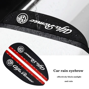 

2pcs universal Rearview Mirror silicone Rain Brow For Alfa Romeo Giulietta Spider GT Giulia Mito 147 156 159 Car Accessories
