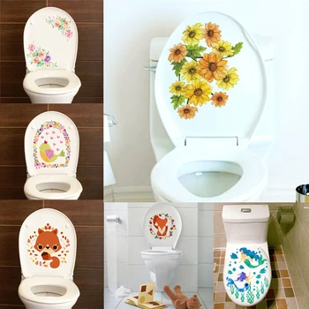 

Flower Vine Toilet Refrigerator Cabinet Stickers Home Decoration Mural Art Bathroom Kitchen Room Decals