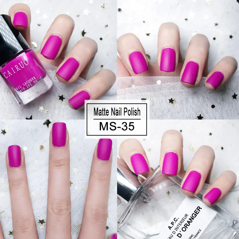 Nusx 6ml Matte Nail Polish Satin Velvet Liquid Latex Long Lasting Nonpelable Frosted Bottle Holographic Nail 5