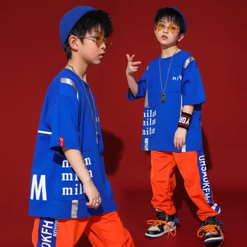 

For Kids Boys Girls 4 -16 Years Stage Competition Jazz Hiphop Dance Costumes Hip Hop Clothes Children Pop Street Dance Wear Suit