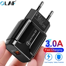 OLAF Быстрая зарядка QC 3,0 USB зарядное устройство европейского стандарта Универсальное зарядное устройство для мобильного телефона настенный адаптер быстрой зарядки для iPhone samsung Xiaomi