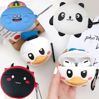 

For AirPods Pro Case Cute Cartoon Panda Monster Wireless Earphone Cover for Apple Airpods 3 3D King Cool Donald Protector Shell