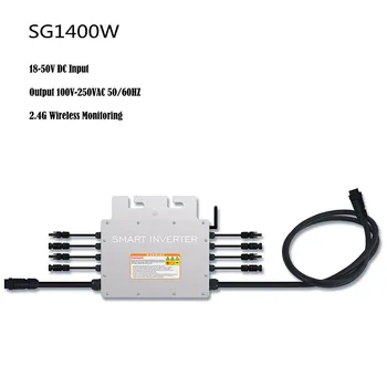

MPPT 1400W IP65 Waterproof Solar Pure Sine Wave Smart Micro Grid Tie Inverter 18-50VDC to 100V-240VAC with monitoring Collector