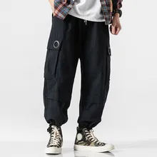 Feitong модные однотонные брюки для мужчин в стиле хип-хоп повседневная одежда плюшевые утолщенные Модные теплые брюки с большими карманами