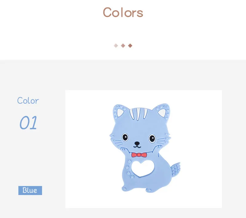 1 шт., Силиконовые Прорезыватели для зубов в форме кошки, детское кольцо, Прорезыватель для зубов, детские силиконовые жевательные подвески, Детские Прорезыватели, подарки для ребенка