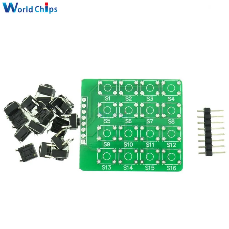 4x4 4*4 Матрица 16 клавиатура модуль 8 pin макет MCU DIY Kit | Электронные компоненты и