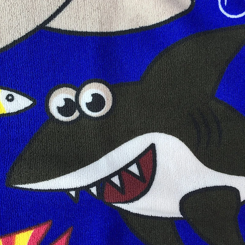 Children Cartoon Baby Hooded Cloak Beach Towel Boys Girls Kids Swimming Bath Towel Microfiber Terry Infant Bathing Wrap Bathrobe