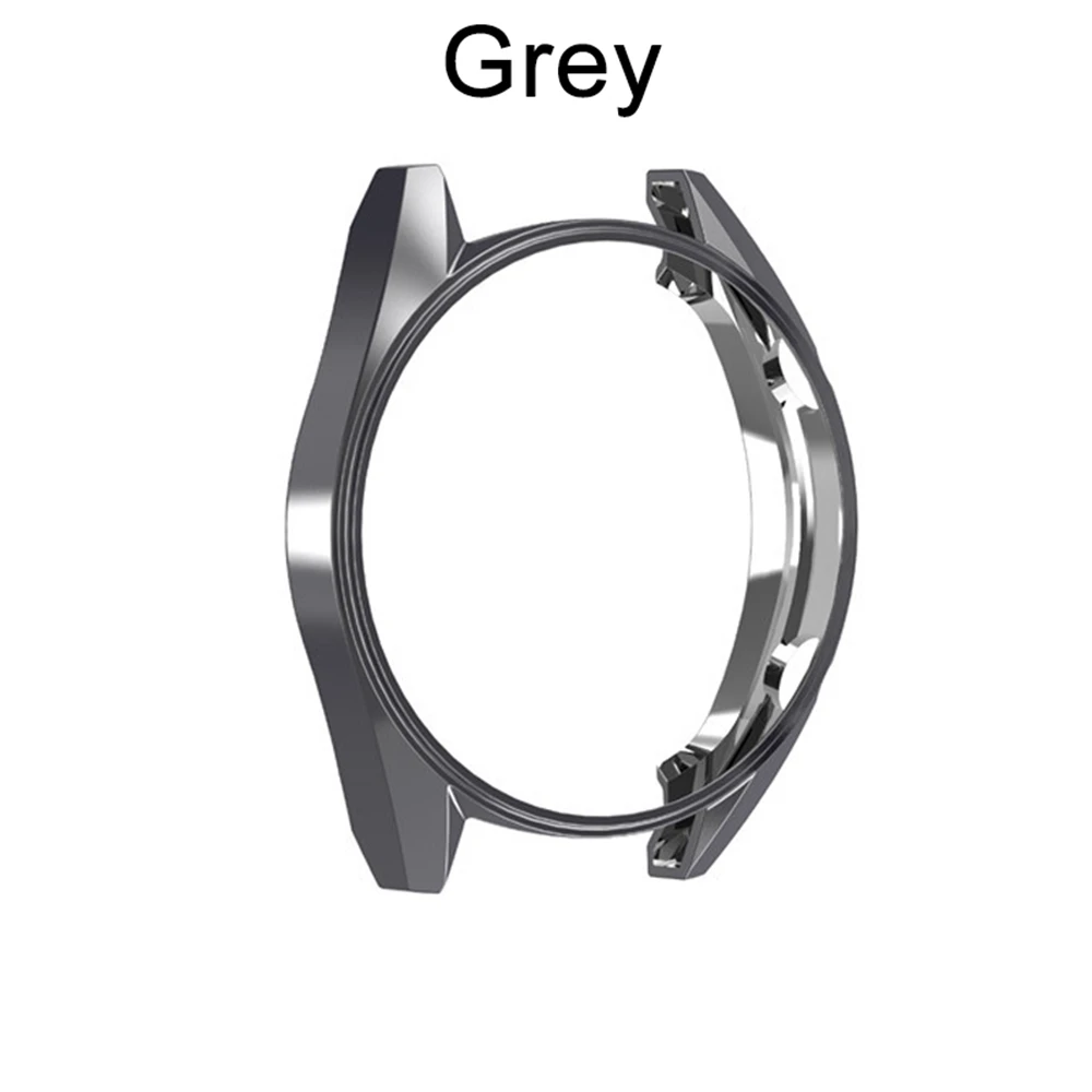 Для huawei Watch GT 46/42 мм гальванический защитный чехол полый чехол ТПУ оболочка против царапин спортивные аксессуары - Цвет: Серый