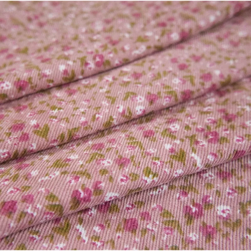 Half Meter Autumn Winter New Design Little Flower Print Cotton Corduroy Fabric For Shirt Coat Face Shoe Surface T1498 Half Meter Autumn Winter New Design Little Flower Print Cotton Corduroy Fabric For Shirt Coat Face Shoe Surface T1498