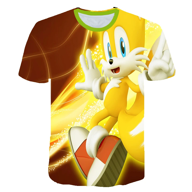 Одежда для девочек футболка Sonic мальчиков детская одежда летняя рубашка
