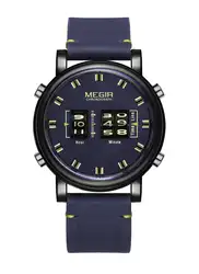 MEGIR спортивные часы для 2019 новая модель креативные роликовые часы мужские модные спортивные кожаные кварцевые часы 2137