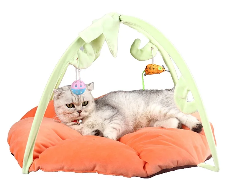Коврики для кроватей для кошек, обучающие игрушки для кошек с цветами, кровати для подвижных игр, игрушки для игр, коврик, одеяло, домик для кошек, палатка, игрушка