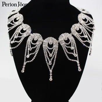 

5 yard/lot Long tassel crystal array droplets rhinestone trim silver crystal decorative metal chain clothing accessories ML076