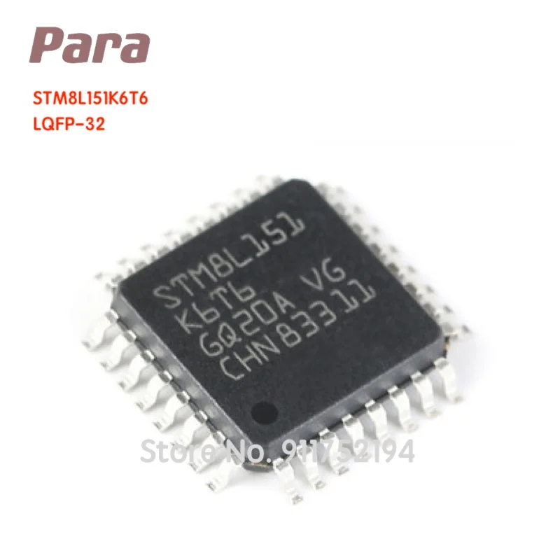 Микроконтроллер STM8L151K6T6 серии STM8 IC 8 бит 16 МГц 32 Кб (32K x 8) флэш-память 32-LQFP (7x7) |