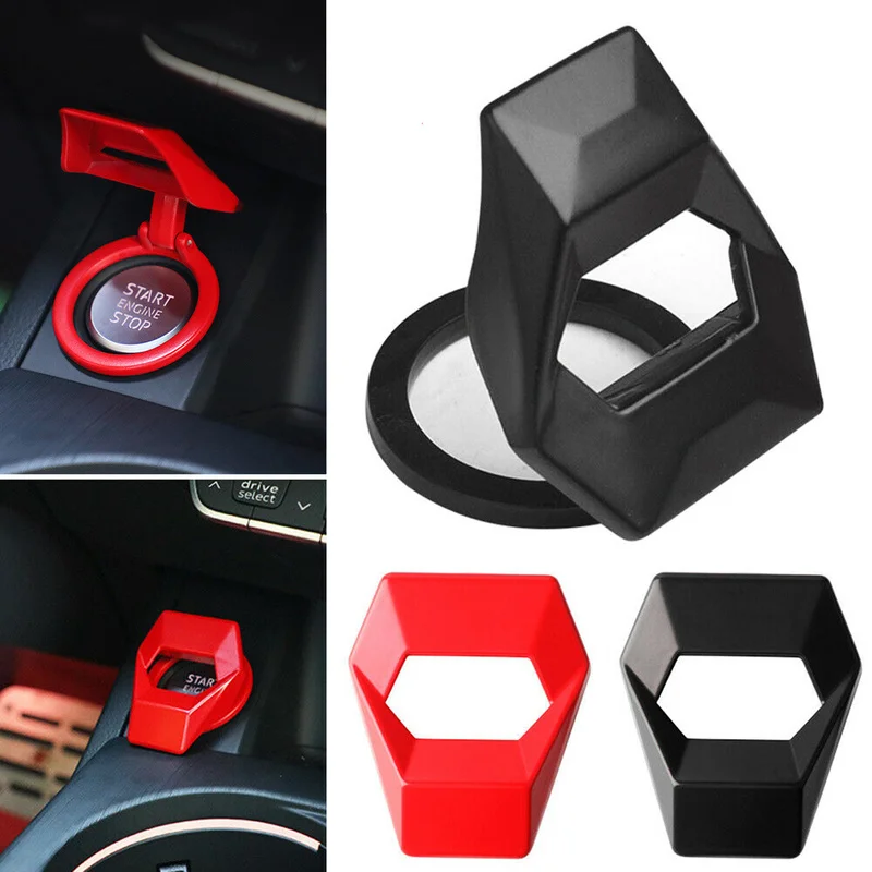 

Car Auto Engine Start Stop Push Button Switch Decor Cover Trim Accessories Universal Car Interior Button Cap Cover Car Styling