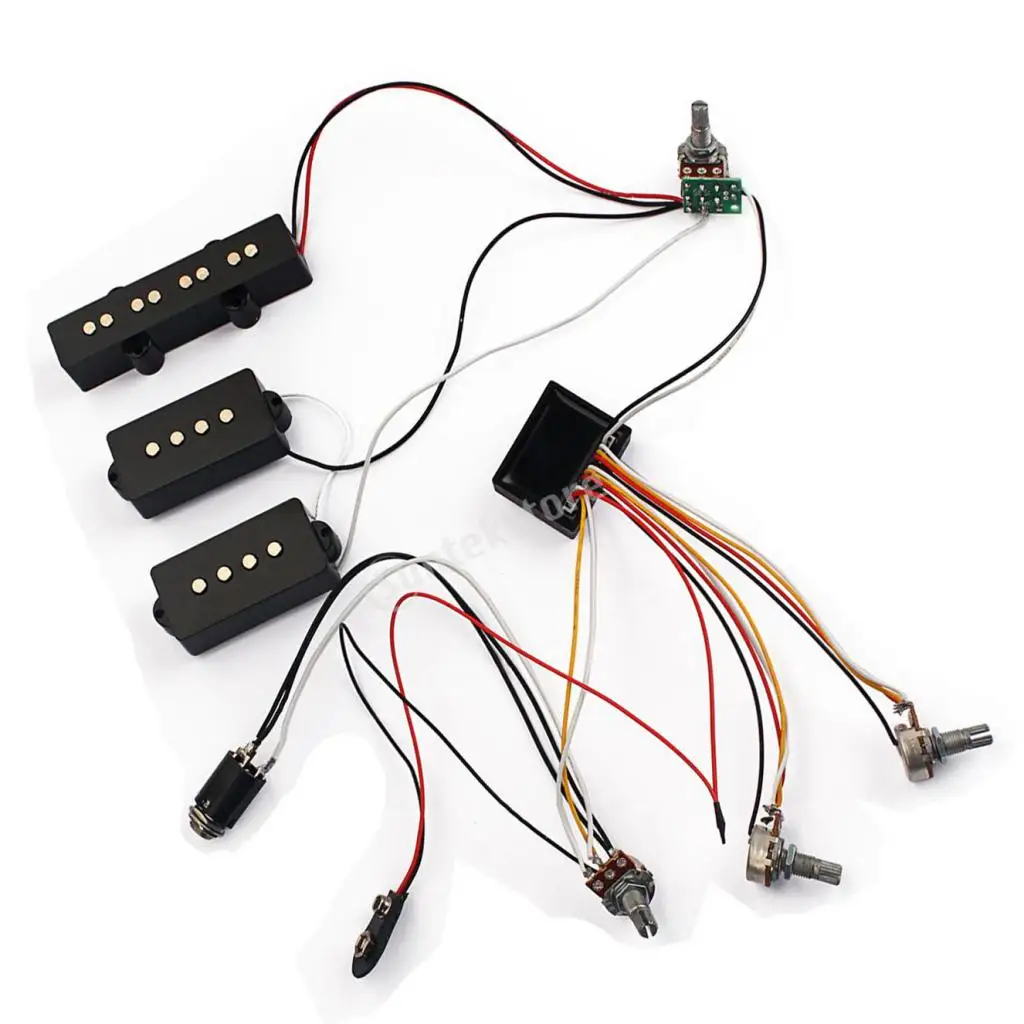 

1 Set 3 Band Wiring Harness AMP EQ Preamp Equalizer Pickup for Jazz Bass/Precision Bass Guitar Accessory