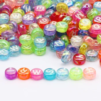 

100/200/300/400/500PCS 4x7MM Acrylic Spacer Beads Letter Beads Round Random Alphabet For Jewelry Making DIY Handmade Accessories