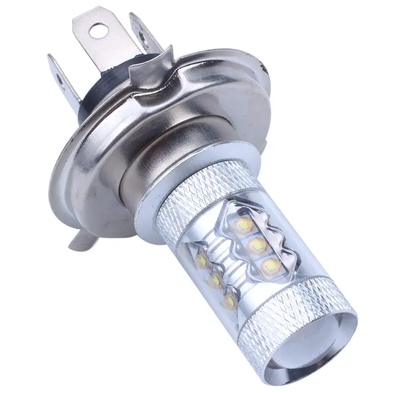 

12V H4 80W 6000K Super Bright LED White Light Fog lights Lamp Bulb Headlights for Car