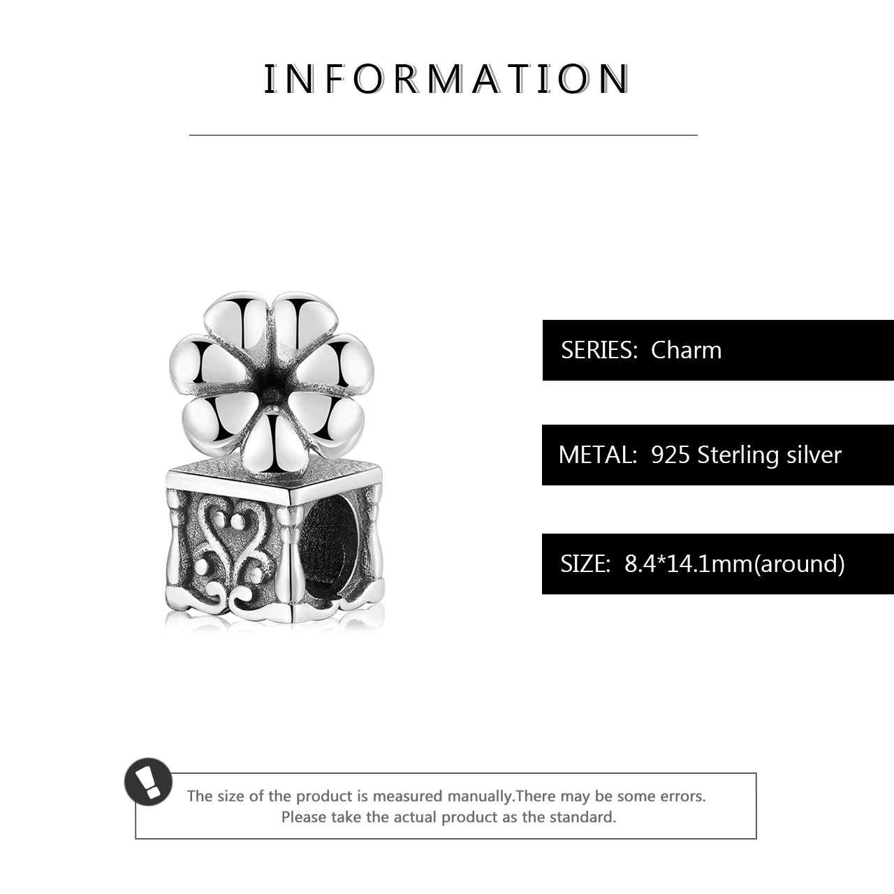 Модные 925 пробы серебряные классические бусины в форме фонографа подходят к оригинальному браслету Pandora