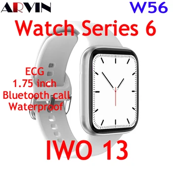 

Arvin Watch 6 Series IWO 13 W56 ECG Heart Rate Tracker Smart Watch Wireless Charger Bluetooth Call Men Running Women Smartwatch