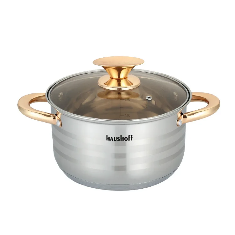 5pcs Food Grade Stainless Steel Pot Set High Grade Practical Soup