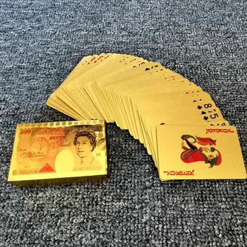 

Waterproof Gold Foil Poker Playing Cards Deck Poker Classic Magic Tricks Tool For Home Party Board Game Gambling Joker Magic