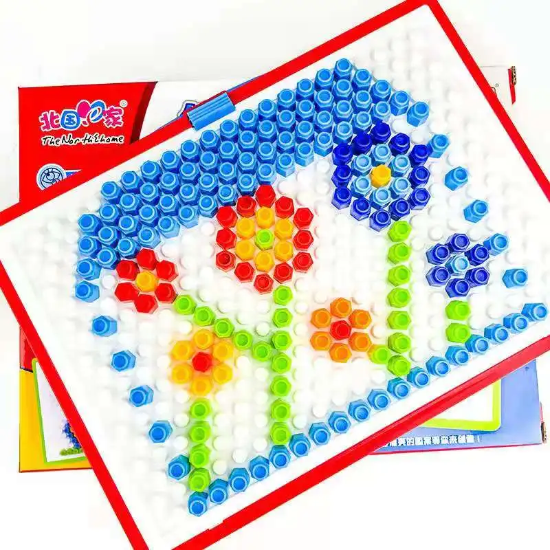 230PCS DIY головоломка игрушка сборка Упражнение ручные возможности детские настольные игрушки - Цвет: 230PCS