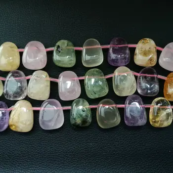 

8SE11216 20x25mm Top-drilled Natural Stone strand 15.5"