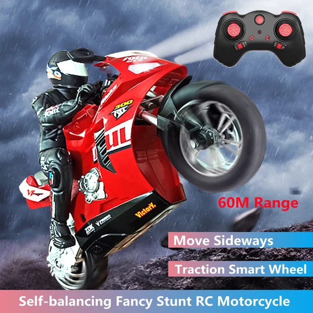 Self-balancing Fancy Stunt Simulation RC Motorcycle Move Sideways Stunt Driving In Situ Rotation Racing Kid's Remote Control Toy 1