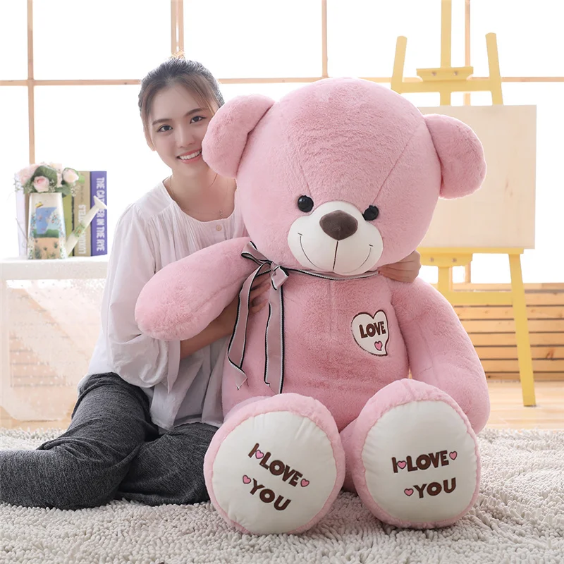 Большой плюшевый мишка I Love You большой держащий сердце на День святого Валентина