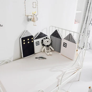 

Baby Bumper For Newborn Nordic Thick Soft Bumpers In The Crib For Baby Room Decoration Crib Protector For Infant Cot 4 Pcs/Set