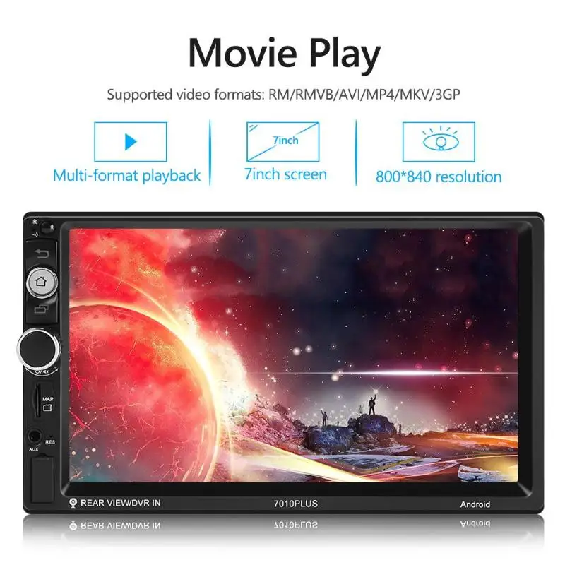 7010PLUS Android 9,0 головное устройство WiFi gps FM AM RDS радио BT 4,1 стерео может установить Android рекордер gps навигация