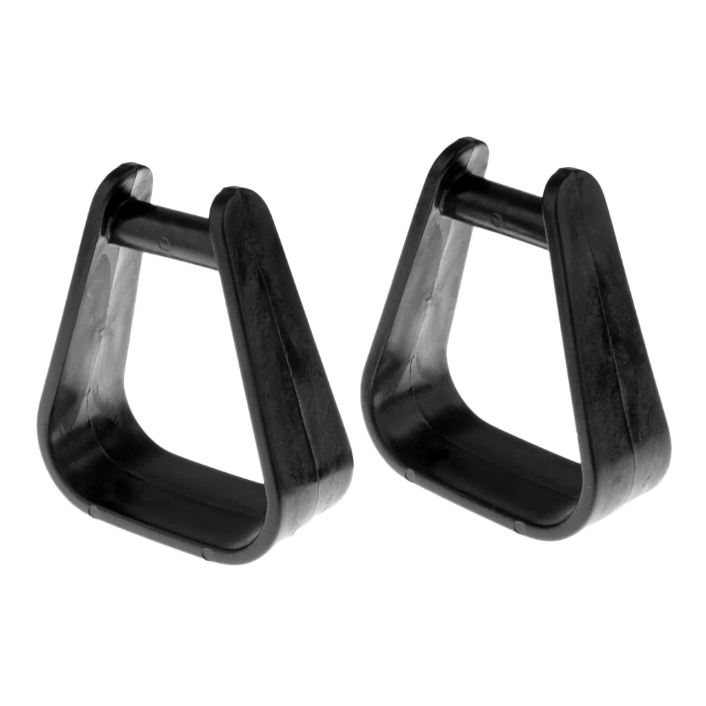 

2 Pieces Durable Children Stirrups Equestrian Horse Riding Gear Black