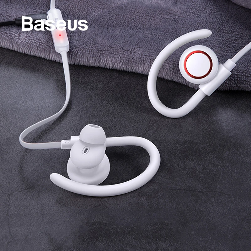 Comprar Baseus S17 auriculares estéreo Bluetooth Anti caída gancho para la oreja IPX5 impermeable deporte auriculares inalámbricos con adsorción magnética
