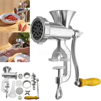 

Manual Rotary Shredder Meat Grinder Aluminum Kitchen Homemade Sausage Filling Machine Syringe Sausage Machine