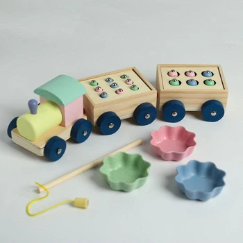 

Educational game 3 in 1rybalka + gurney + sorter "Parovozik" 35x11x10 cm