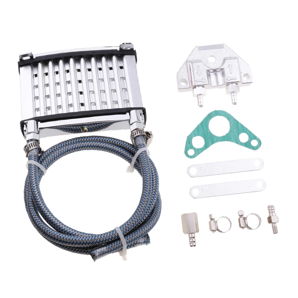 CNC Motorcycle Oil Cooler Kit Radiator Fits ATV  Dirt Bike 50 70 90 110 125cc