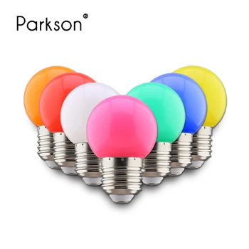 2 개/몫 1W 다채로운 Led 전구 E27 220V 램프 레드 옐로우 블루 그린 핑크 오렌지 화이트 크리스마스 웨딩 밤 빛 침실