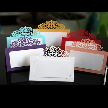 

50pcs Hollow Laser Cut Table Name Place Card Seating Decoration DIY Paper Wedding Birthday Party Table Decoration Seating Number