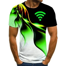 New popular WiFi 3D t-shirt men / women printing 3D printing horror short sleeve fashion round neck t-shirt size free delivery