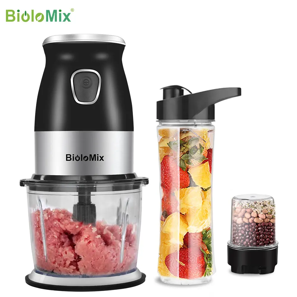 BPA FREE 500W Portable Personal Blender Mixer Food Processor With Chopper Bowl 600ml Juicer Bottle Meat Grinder Baby Food Maker