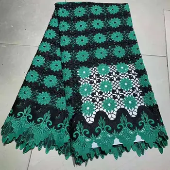 

African Lace fabric 2019 High Quality Embroidery Swiss Nigerian Pure Cotton Net lace for Women DIY Dress Wedding Party CJA002