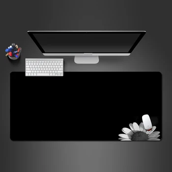 

Simple Black Chrysanthemum Ornament Fashion Innovation Popular Natural Rubber Washable Table Mat Notebook Computer Game Mousepad