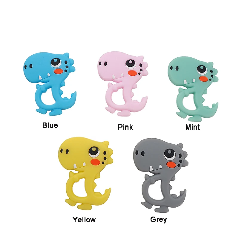 

Chenkai 10PCS Silicone Koala Elephant Unicorn Dinosaur Teether DIY Baby Pacifier Dummy Teething Nursing Jewelry Toy Gift