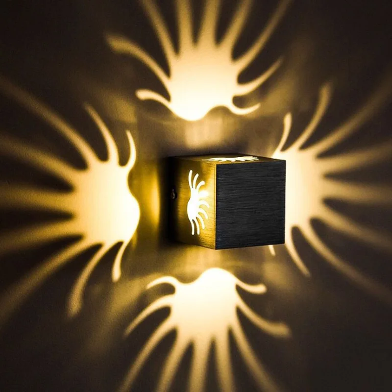 

New Modern 3W LED Wall Lamp with Remote Control Hotel Room Corridor Lighting Light Effect Lamp XOA88