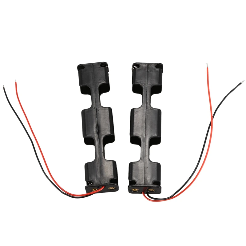 

MasterFire 10pcs/lot 4 x AA Long Strip Battery Holder Case 6V Dual Layers Double-sided Batteries Storage Box with Wire Leads
