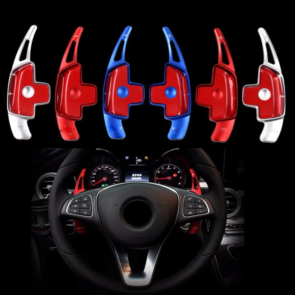 

Car-styling 2 pcs Car Steering Wheel Paddle Shift Paddle Shifters for for A B C E S class GLC CLA CLS GLE GLS GLK