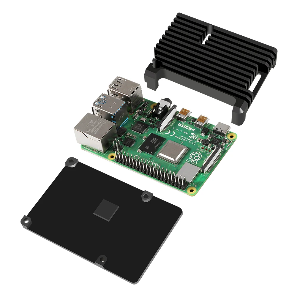 Raspberry Pi 4 4B металлический корпус Raspberry Pi корпус из алюминиевого сплава с пассивным корпус для охлаждения для Raspberry Pi 4/4B